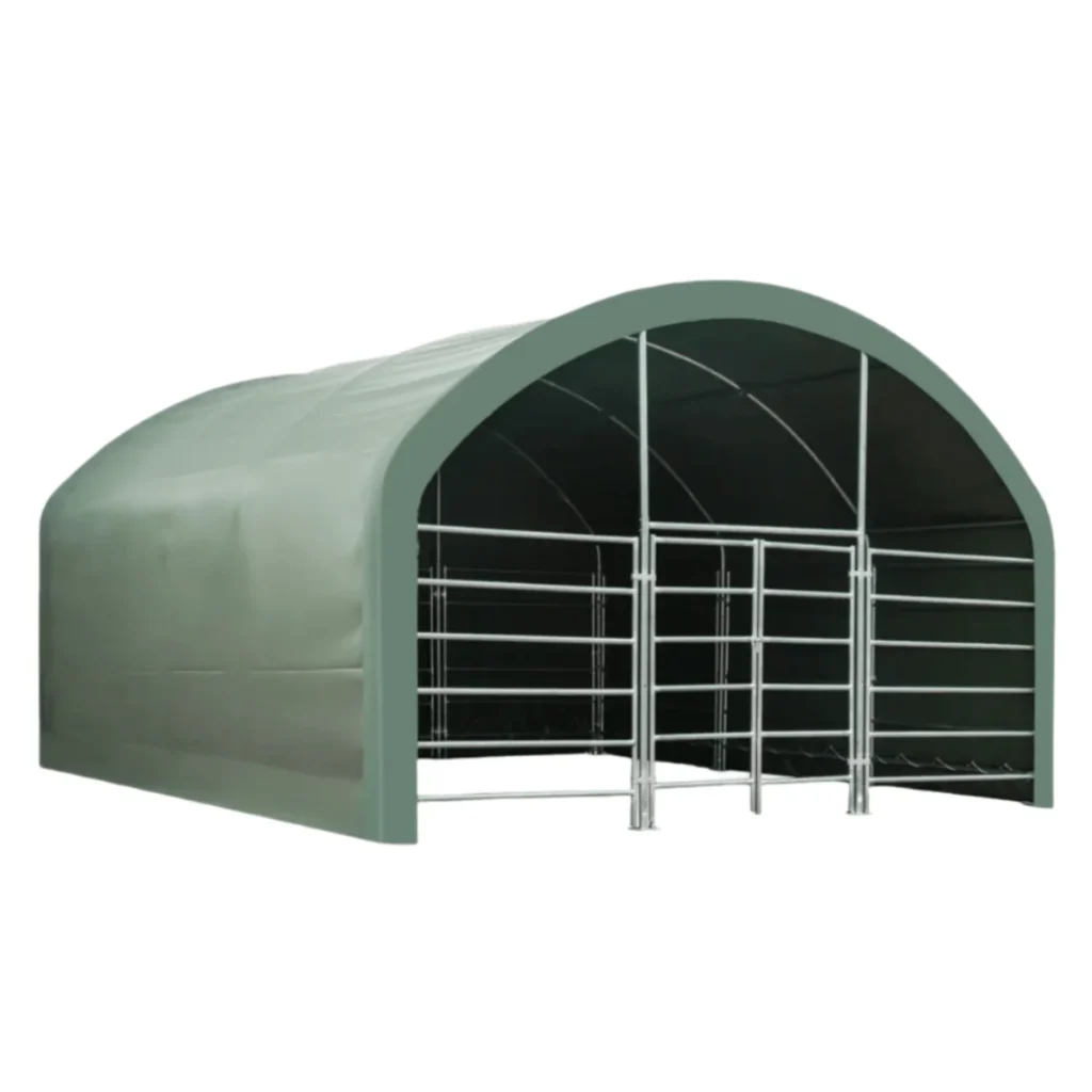 20’ x 20’ Livestock Corral Shelter with Front Door