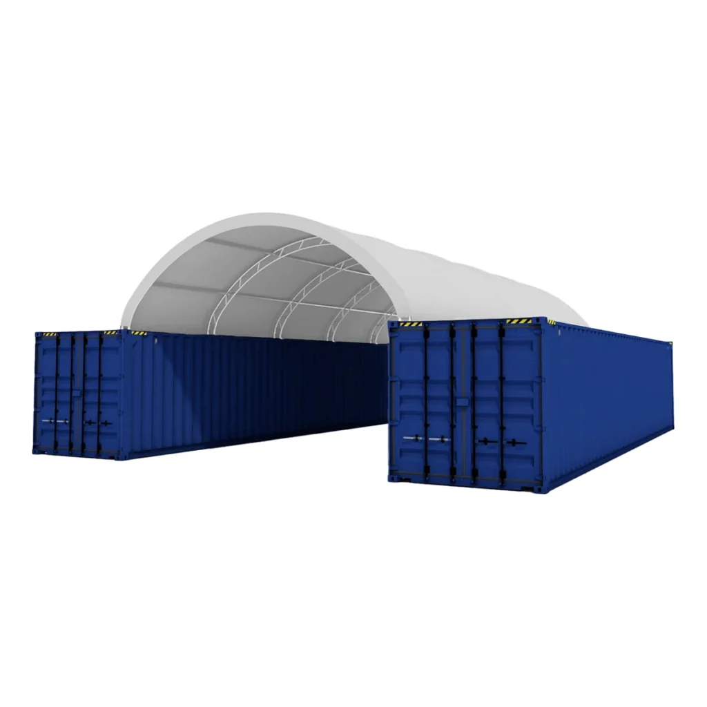 20’ x 40’ Double Truss Container Shelter