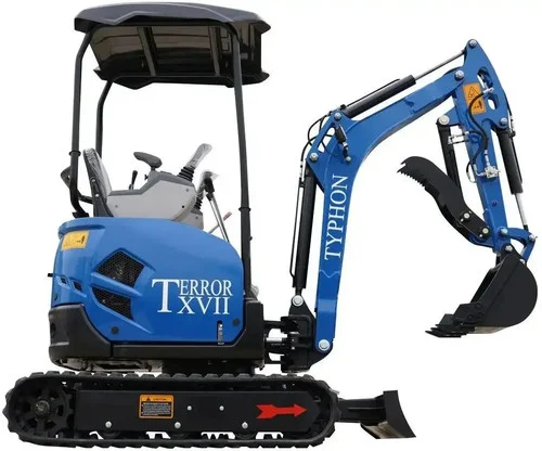 2025 3800 lb TYPHON TERROR XVII Mini Excavator Rubber Track with Kubota D902 Die