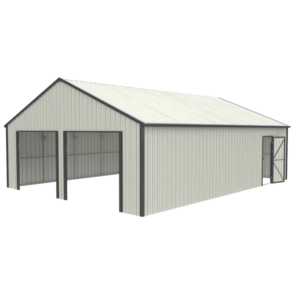 25' x 33' Double Garage Metal Shed with Side Entry Door