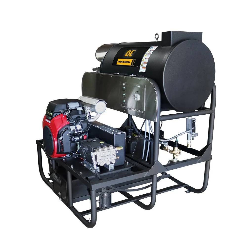 3,000 PSI 10 GPM Hot Water Gas Pressure Washer Skid with General Triplex Pump - SE5815HIHZGP