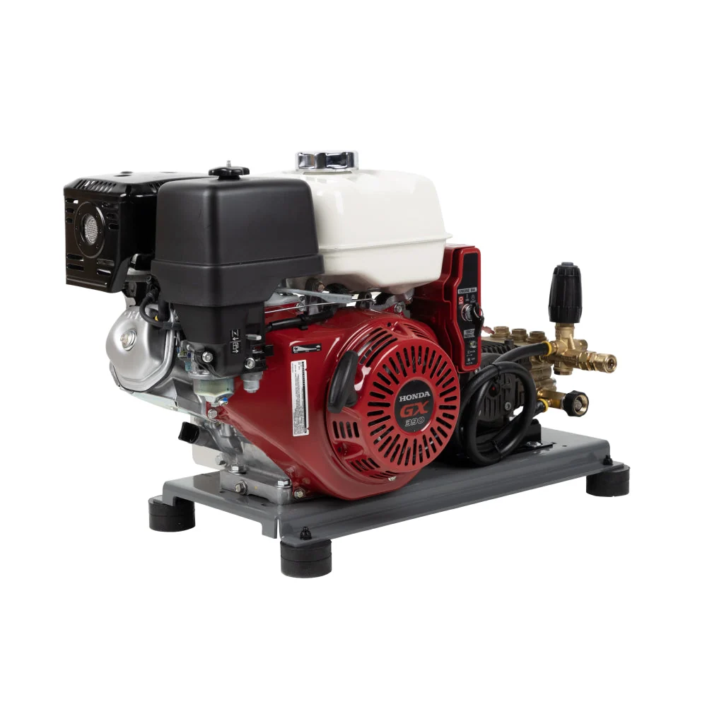 3,200 PSI 5.2 GPM Truck Mount Cold Water Gas Pressure Washer with Honda GX390 Electric Start Engine and CP Belt Drive Triplex Pump - B3213HETBAS