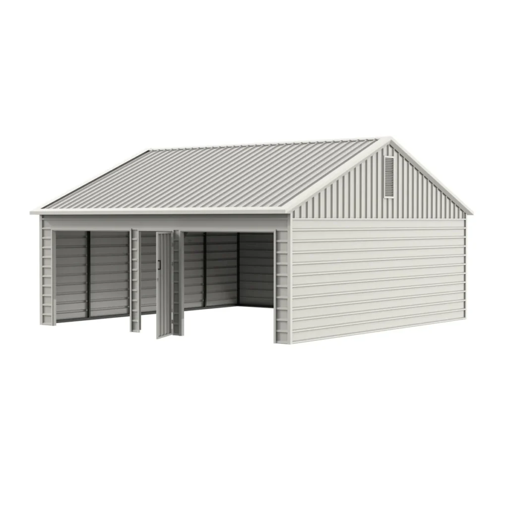 30' x 33' Double Garage Metal Shed with Side Entry Door