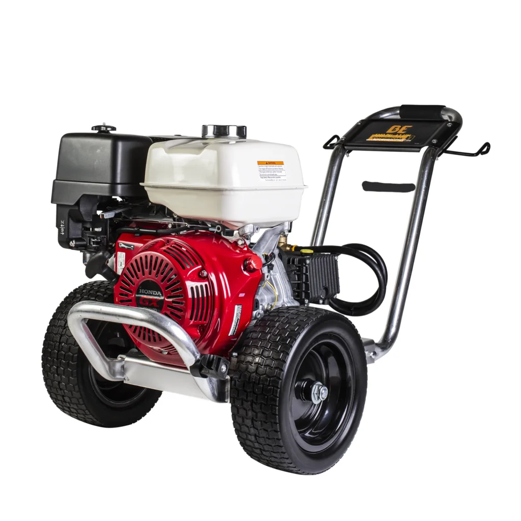 4,200 PSI 4.2 GPM Cold Water Gas Pressure Washer Honda GX390 Engine and General Triplex Pump on Aluminum Frame - B4213HAGS