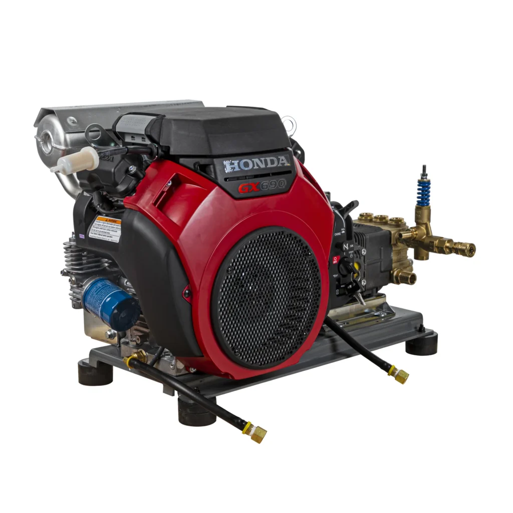 4,200 PSI 8.5 GPM Truck Mount Cold Water Gas Pressure Washer with Honda GX690 Electric Start Engine and CP Belt Drive Triplex Pump - B4224HETBAS