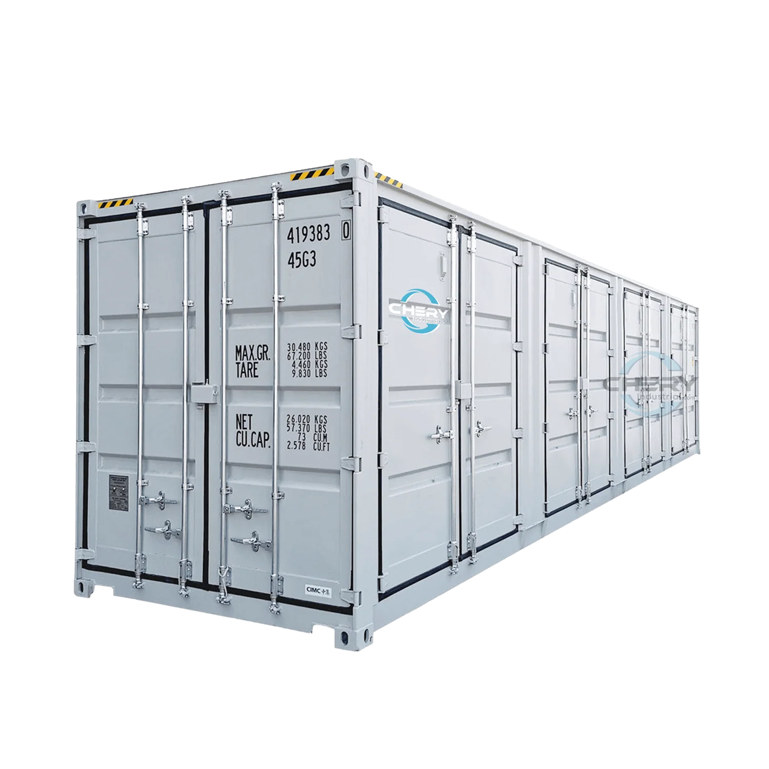 40ft High Cube Container with 4 Side Doors, with Logo