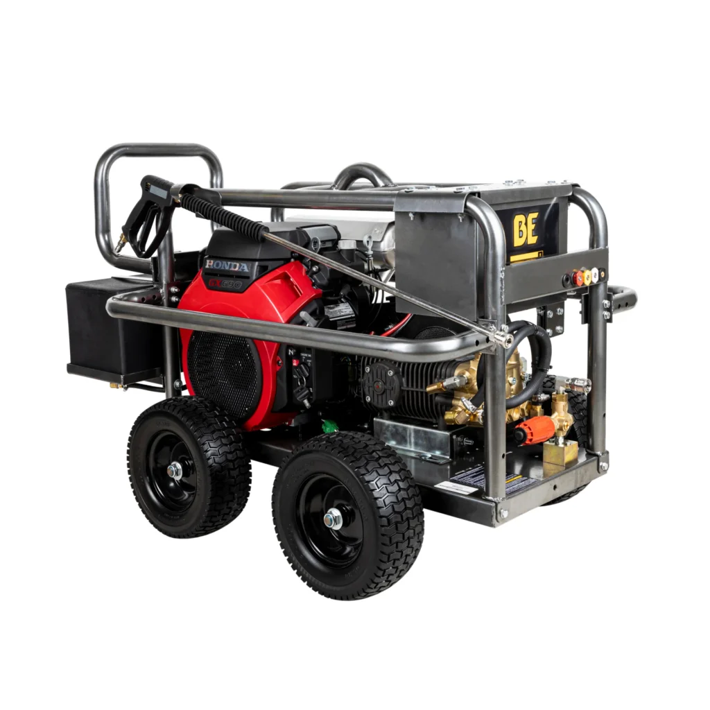 5,000 PSI 5.0 GPM Cold Water Gas Pressure Washer with Honda GX690 Engine and Comet Belt Drive Triplex Pump on Roll Cage Frame - PE-5024HWEBCOM