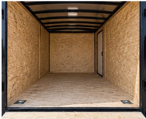 6x12 Single Axle Charcoal Blackout Enclosed Cargo Trailer – Collins Custom Cargo - Image 6
