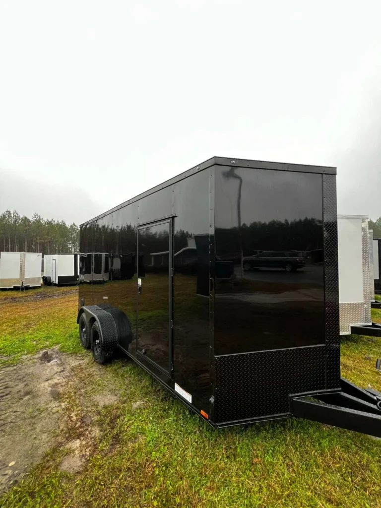7x16 Xtreme Cargo Black Blackout Enclosed Cargo Trailer for Sale