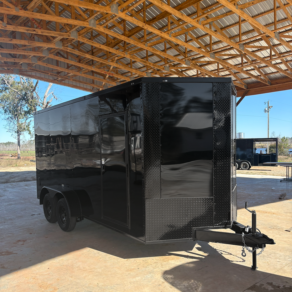 7x16TA2 Black Blackout Enclosed Cargo Trailer for Sale | Collins Custom Cargo