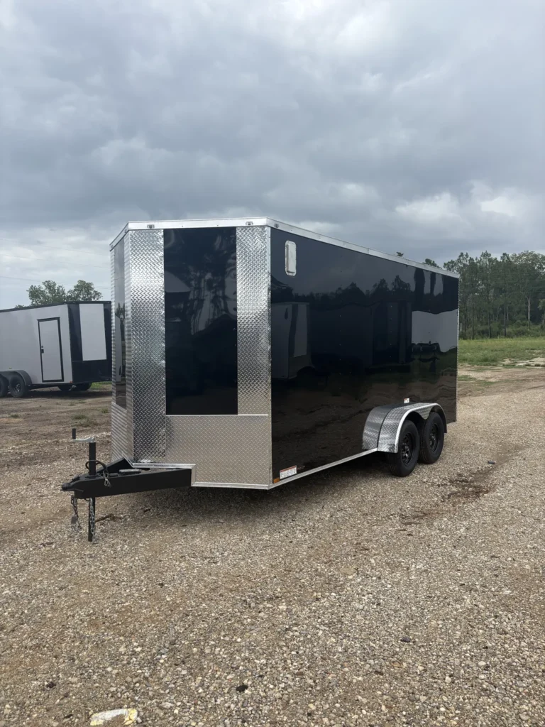 7x16TA2 Collins Custom Cargo Enclosed Cargo Trailer Black