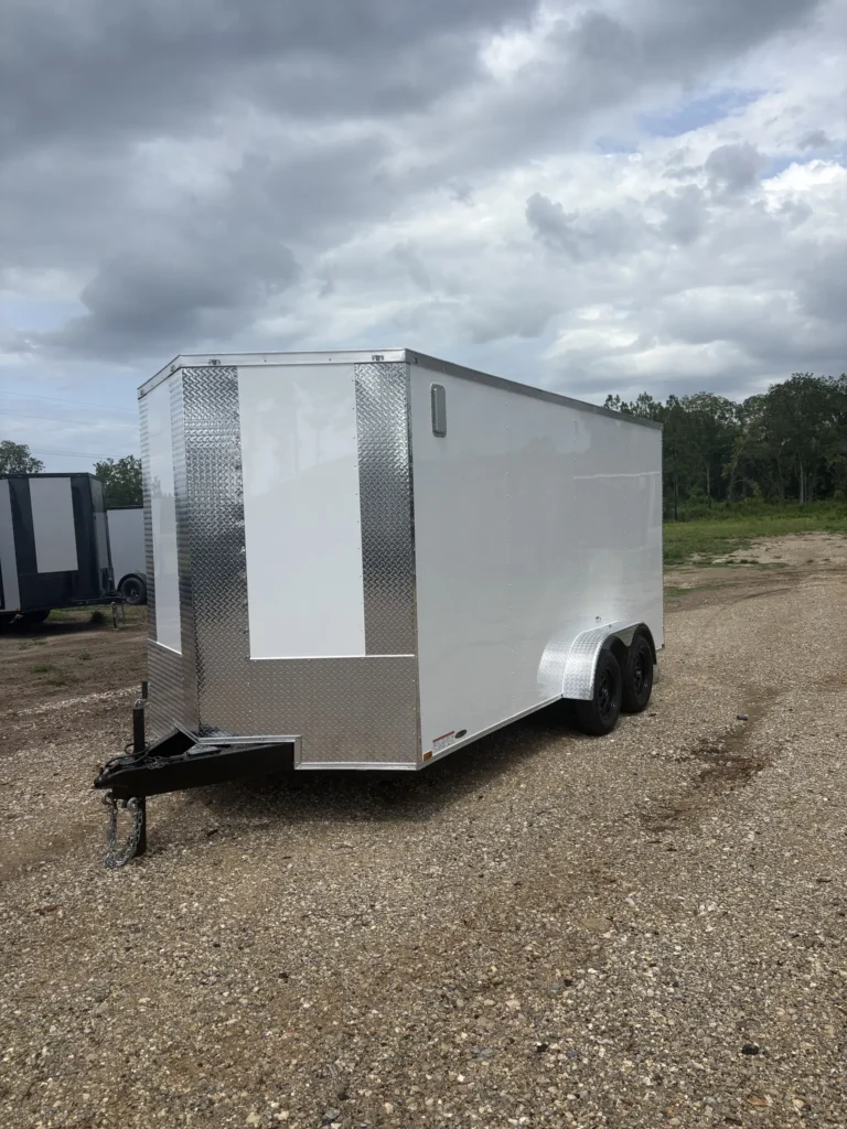 7x16TA2 Collins Custom Cargo Enclosed Cargo Trailer White