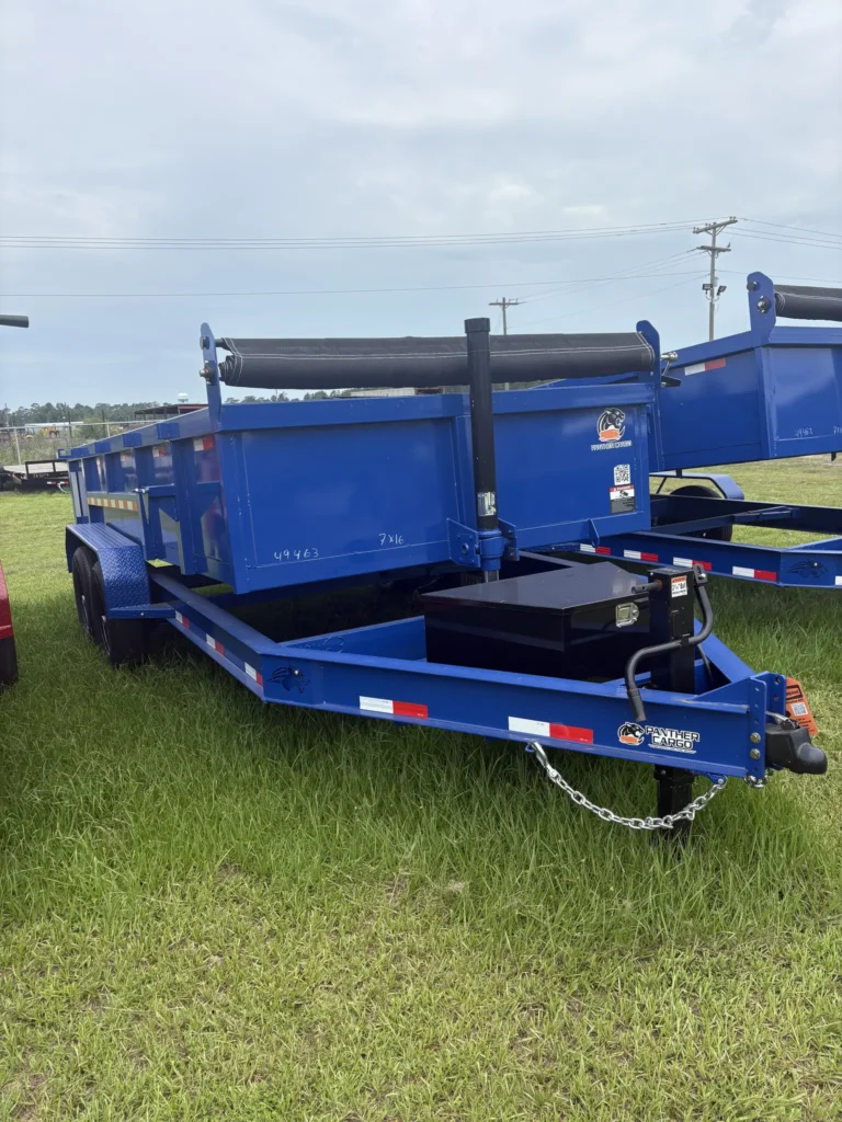7x16TA2 Panther Cargo Dump Trailer Royal Blue