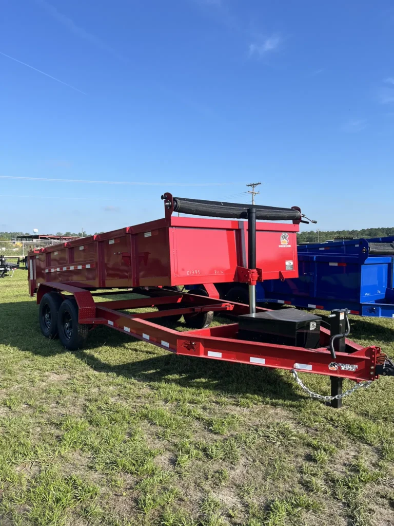 7x16TA2 Titan Pro Series Dump Trailer Red