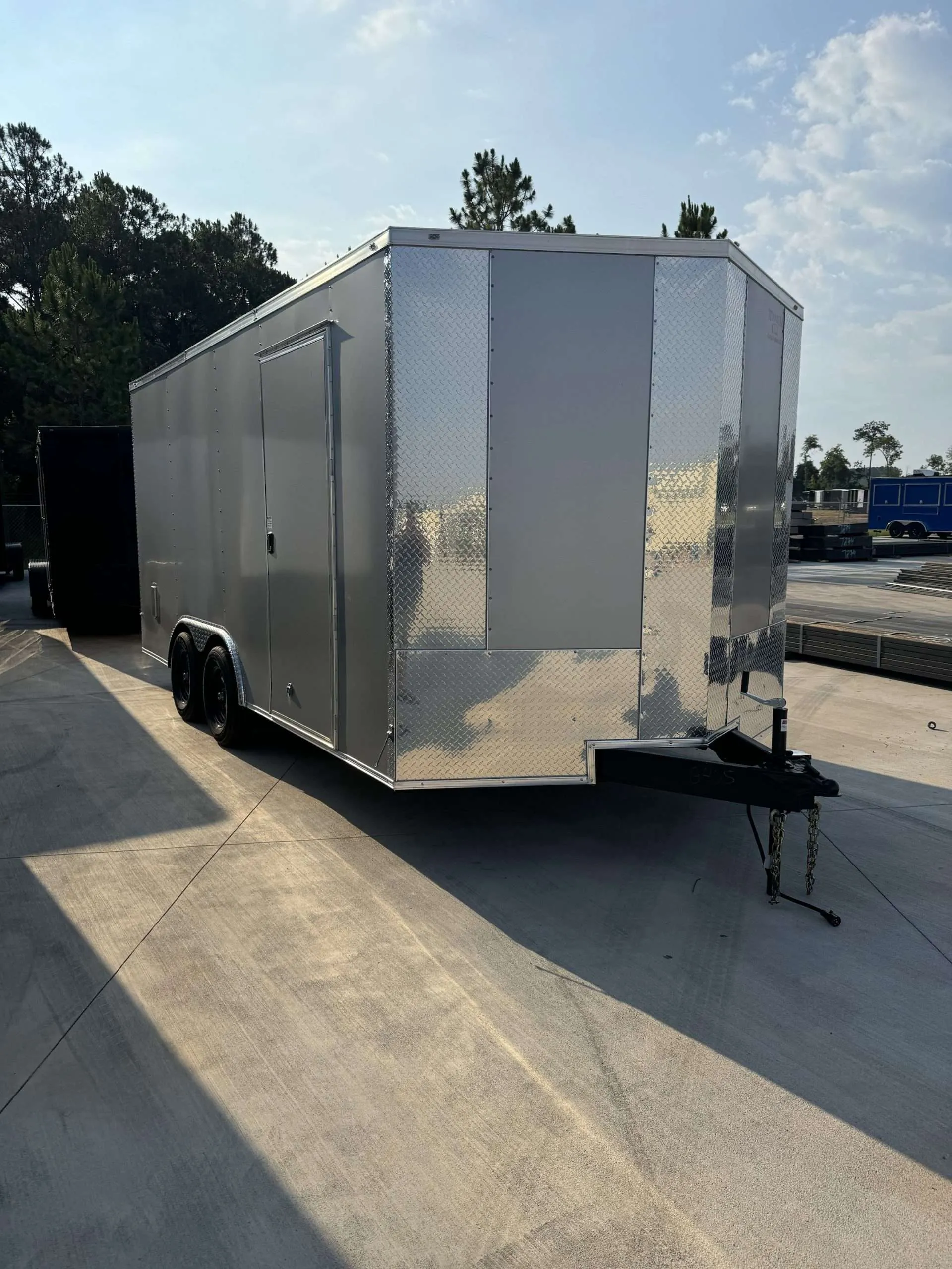 8.5x16 Titanium Cargo Silver Frost Enclosed Cargo Trailer for Sale