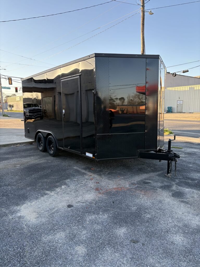 8.5x16TA Xtreme Cargo Black Blackout Enclosed Cargo Trailer for Sale