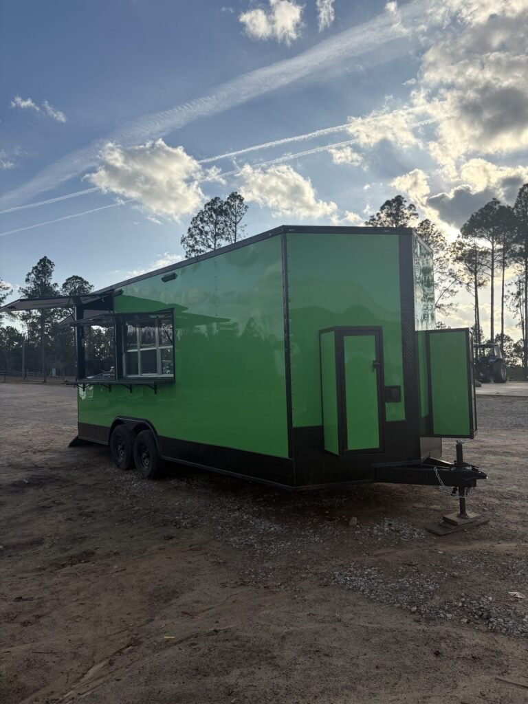 8.5x20 Coast to Coast Cargo Electric Green Blackout Concession Trailer for Sale
