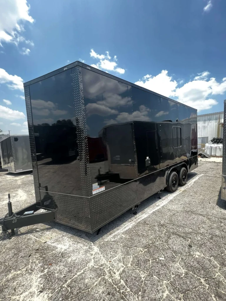 8.5x20TA Hook and Line Cargo Blackout Race Trailer for Sale