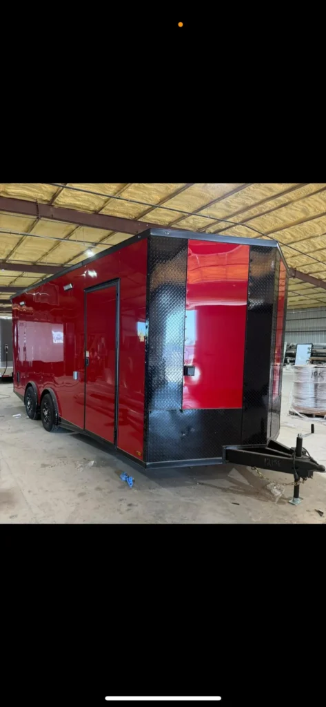 8.5x20TA2 Titanium Cargo Red Blackout Race Trailer