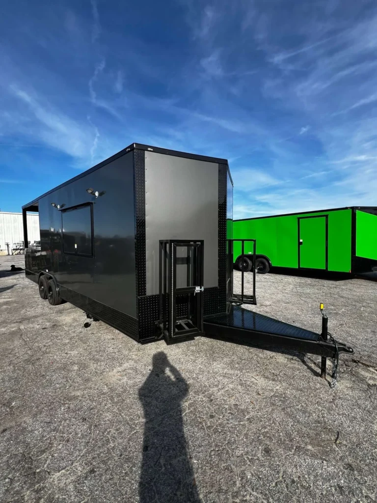 8.5x24 Hook and Line Cargo BBQ Porch Concession Trailer for Sale