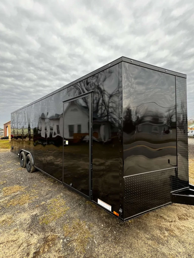 8.5x24 Hook and Line Cargo Blackout Enclosed Cargo Trailer for Sale