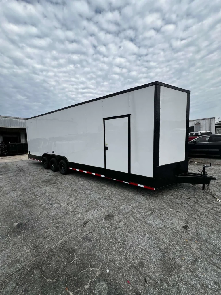8.5x28 Hook and Line Cargo Custom Blackout Triple Axle Enclosed Cargo Trailer for Sale