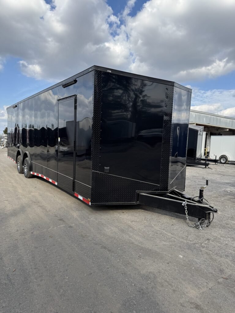 8.5x28TA Hook and Line Cargo Black Blackout Loaded Race Trailer for Sale