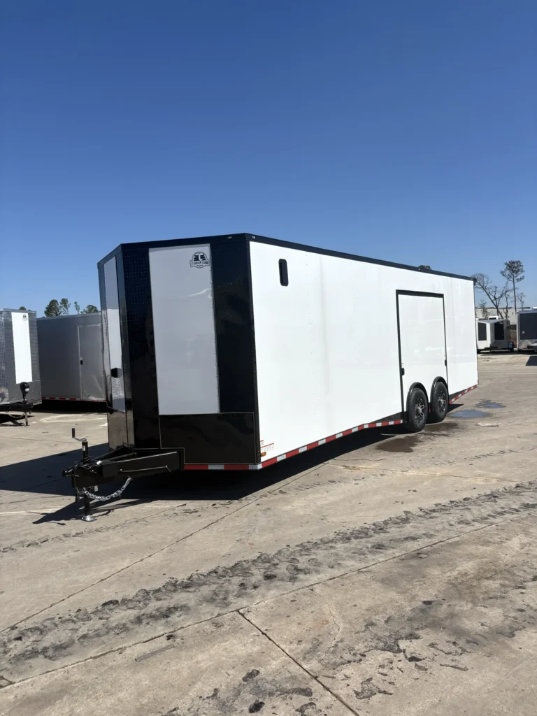 8.5x28TA Titanium Cargo White Blackout Race Trailers for sale