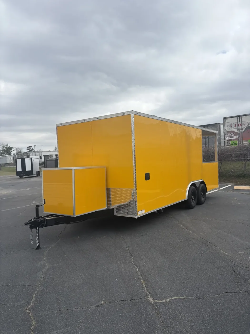 8.5x20TA Coast to Coast Yellow BBQ Porch Concession Trailer for Sale – product view 2