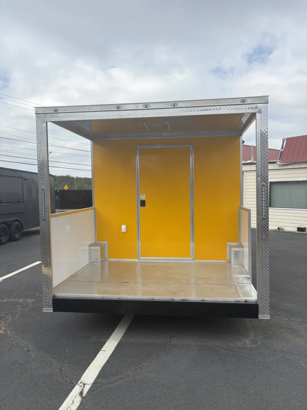 8.5x20TA Coast to Coast Yellow BBQ Porch Concession Trailer for Sale – product view 3