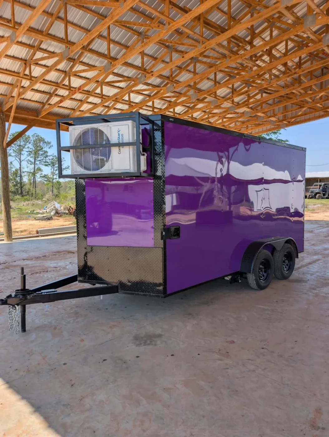 7x14TA Coast to Coast Purple Blackout Concession Trailer for Sale – product view 2
