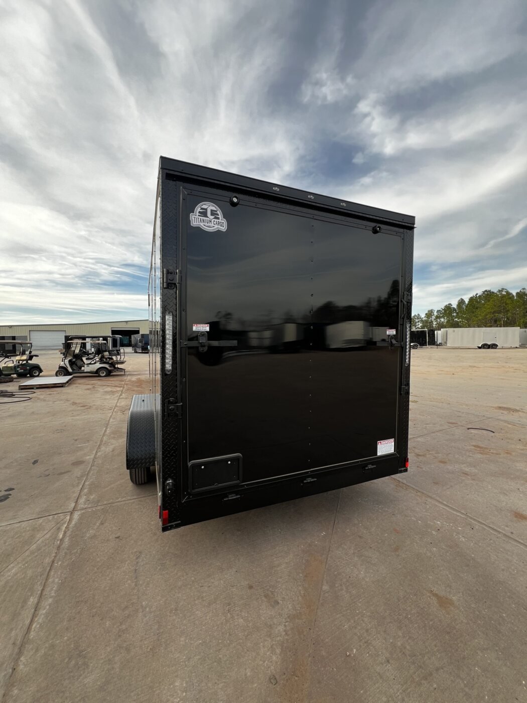 Titanium Cargo 7x16 Tandem Axle Black Blackout Enclosed Cargo Trailer - product view 3