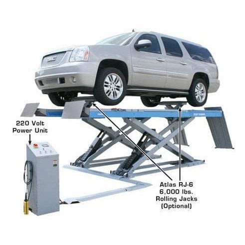 Atlas 12AWFSL Alignment Scissor Lift and RJ-6 Rolling Jack Combo - Image 3