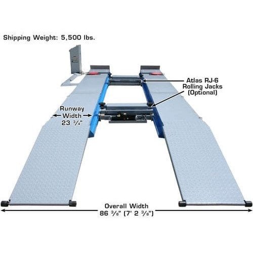 Atlas 12AWFSL Alignment Scissor Lift and RJ-6 Rolling Jack Combo - Image 7