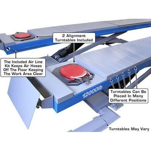 Atlas 12AWFSL Alignment Scissor Lift and RJ-6 Rolling Jack Combo - Image 10