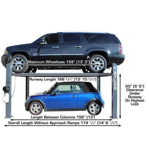 Atlas 408SL 8,000 lb. Super Deluxe 4-Post Lift - Image 3