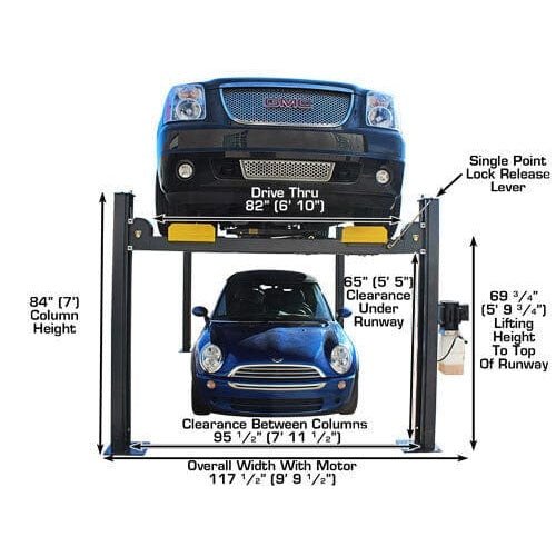 Atlas 408SL 8,000 lb. Super Deluxe 4-Post Lift - Image 6