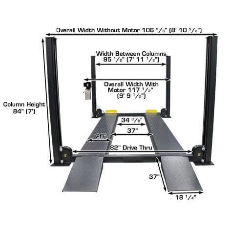 Atlas 408SL 8,000 lb. Super Deluxe 4-Post Lift - Image 8