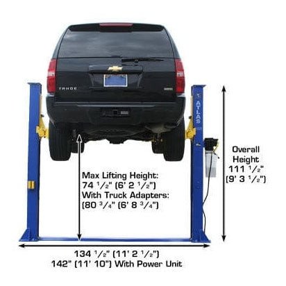 Atlas 9KBPX 9,000 lb Baseplate 2 Post Lift - Image 4