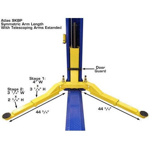 Atlas 9KBPX 9,000 lb Baseplate 2 Post Lift - Image 13
