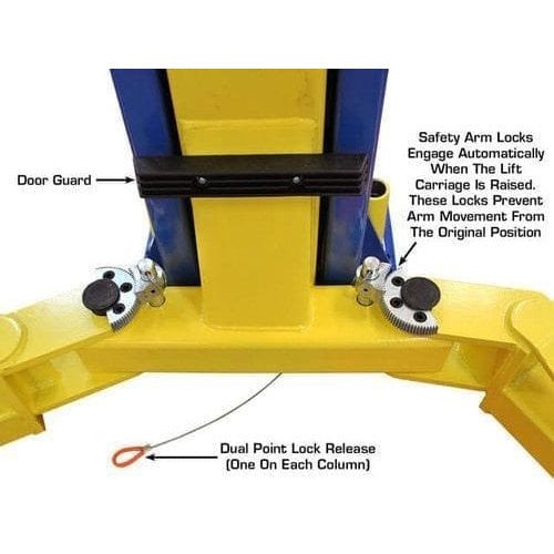 Atlas 9KOHX 9,000 lb Overhead 2-Post Lift w/ LMA Combo - Image 10