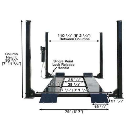 Atlas PRO9000 4 Post Lift + RJ6 Rolling Jacks Combo - Image 9