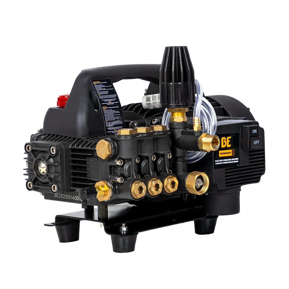 BE Power Equipment 1,500 PSI 1.6 GPM 1.5 HP Portable Electric Pressure Washer – P1515EPN