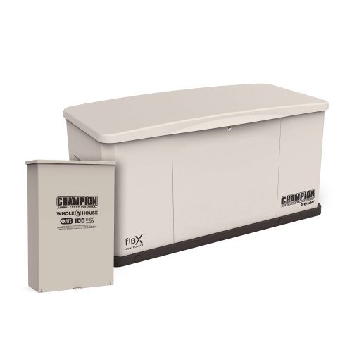 Champion 201612 26kW fleX Generator with 100A SE Transfer Switch