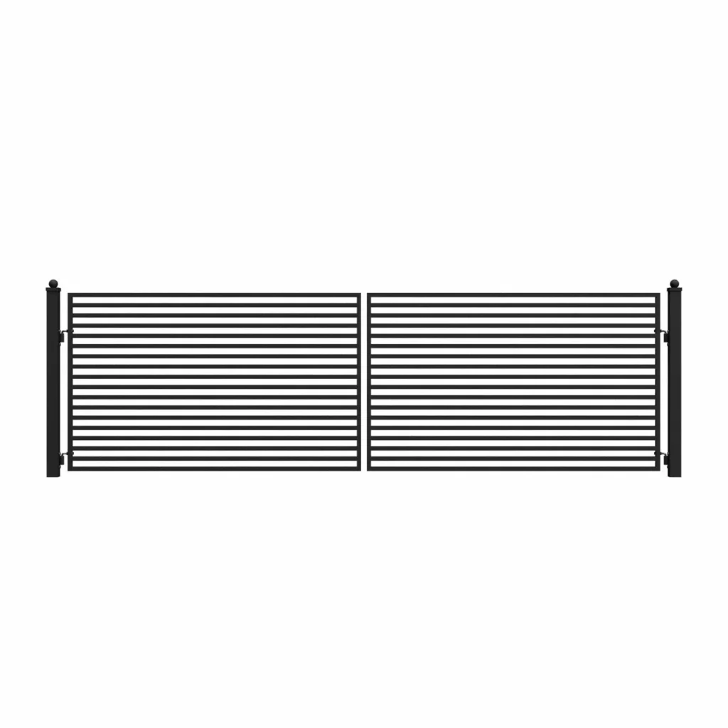 Chery Industrial 18'x6' Steel Dual Swing Driveway Gate - MILAN Style