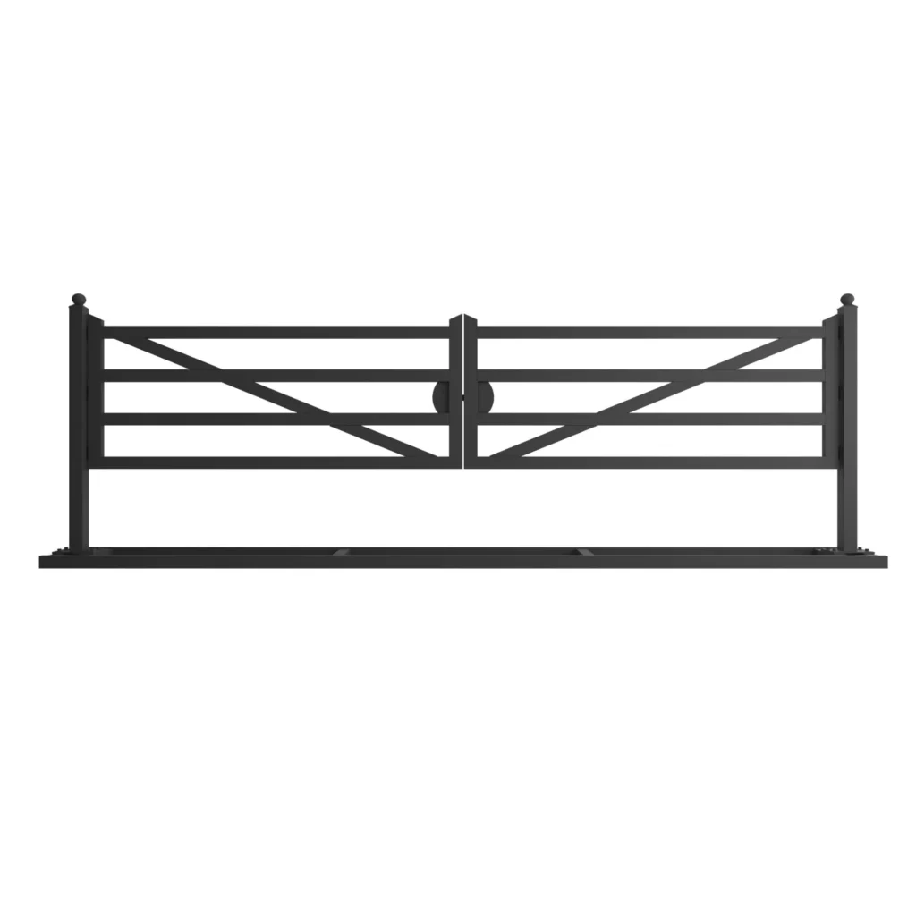 Chery Industrial 20ft Farm Metal Driveway Gate with Diagonal Tubes