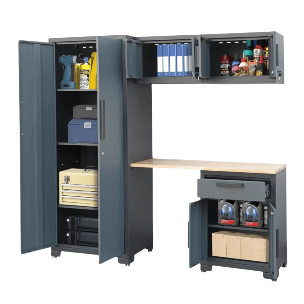 Chery Industrial 5-Piece Garage Storage Cabinet Set