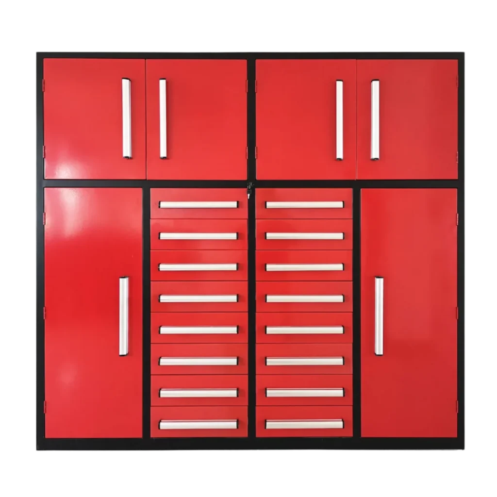 Chery Industrial 7ft Garage Storage Cabinet with 16 Drawers