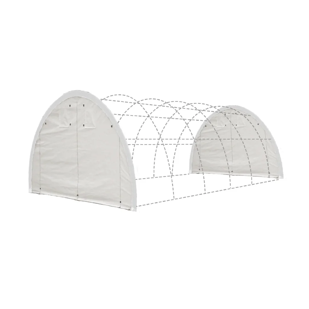 Chery Industrial Front and Rear Panel with Roll-Up Door for Storage Shelter 20′ W × 30′ L × 12′ H