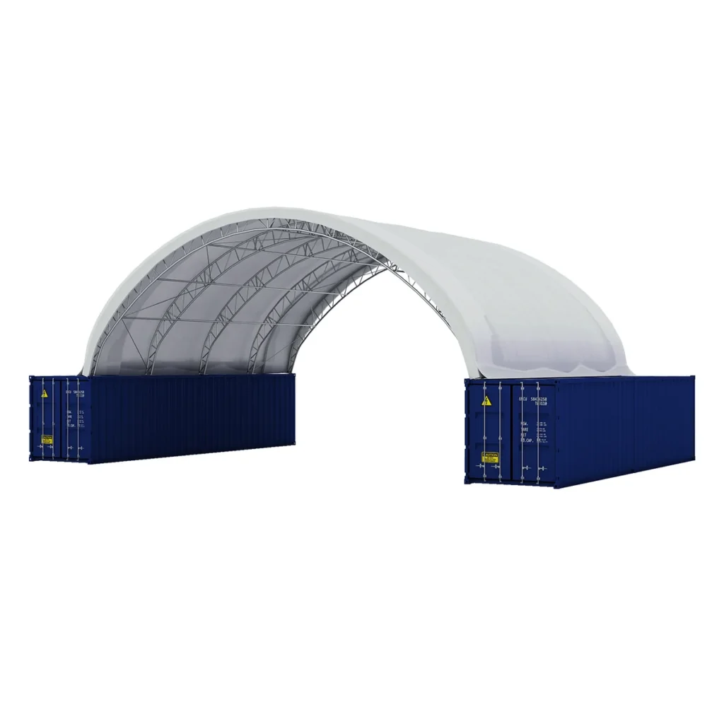 Chery Industrial Gold Mountain Fortified Double Truss Container Shelter 50′ W × 40′ L × 17′ H